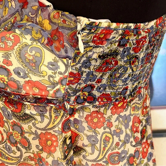 Betsey‎ Johnson Floral Silk Strapless Dress Size 4 - Picture 7 of 7